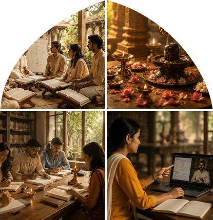 Students studying